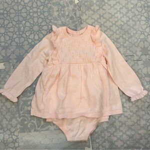 Janie and Jack Pink Ruffled Baby Dress with Bloomers
